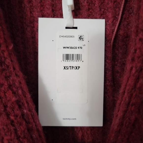 Tommy Hilfiger Maroon Preppy Peacoat Cardigan NWT - Picture 11 of 12
